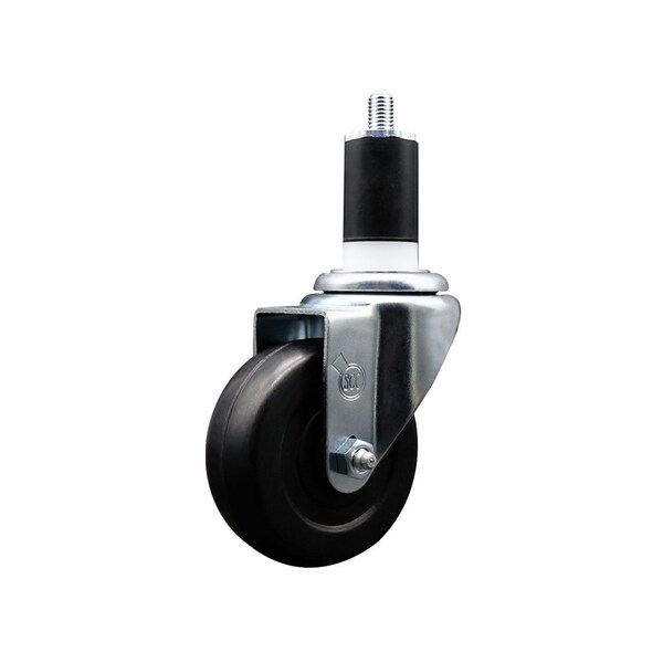 Service Caster 3.5'' SS Hard Rubber Wheel Swivel 1-1/2'' Expanding Stem Caster SCC-SSEX20S3514-HRS-112 - main